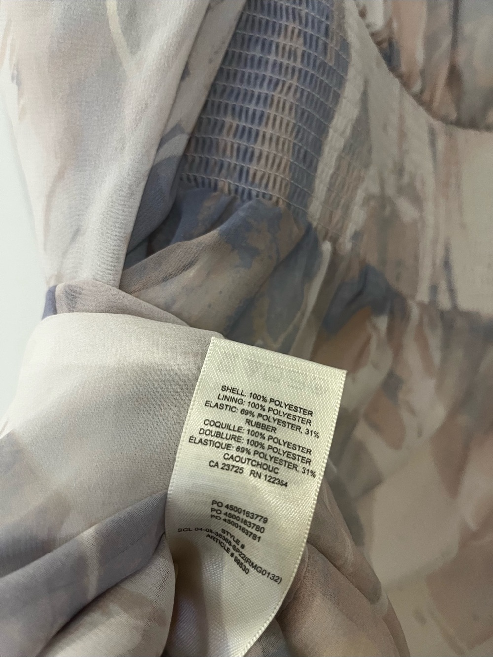 Aritzia Wilfred Bella Slit Light Birch Pale Sky Long Sleeve Cottagecore Dress M - Picture 10 of 10